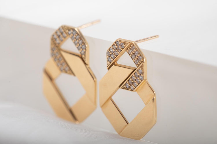 Rein Duo Diamond Earrings