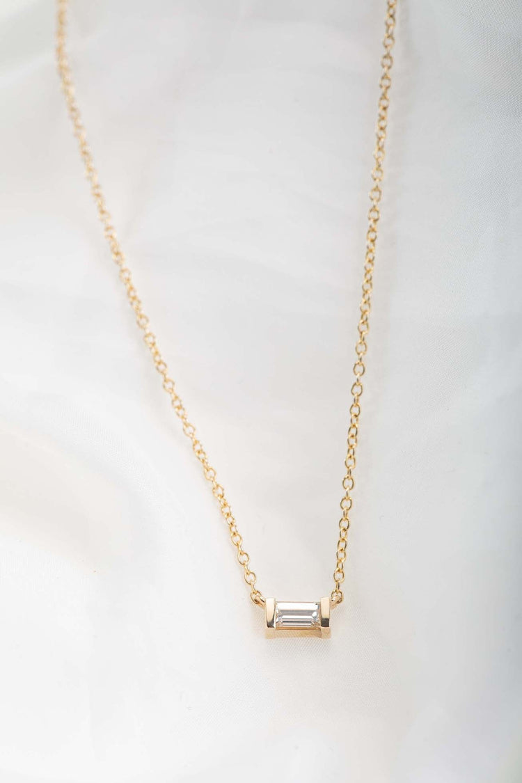 Delicate Conduit Diamond Pendant